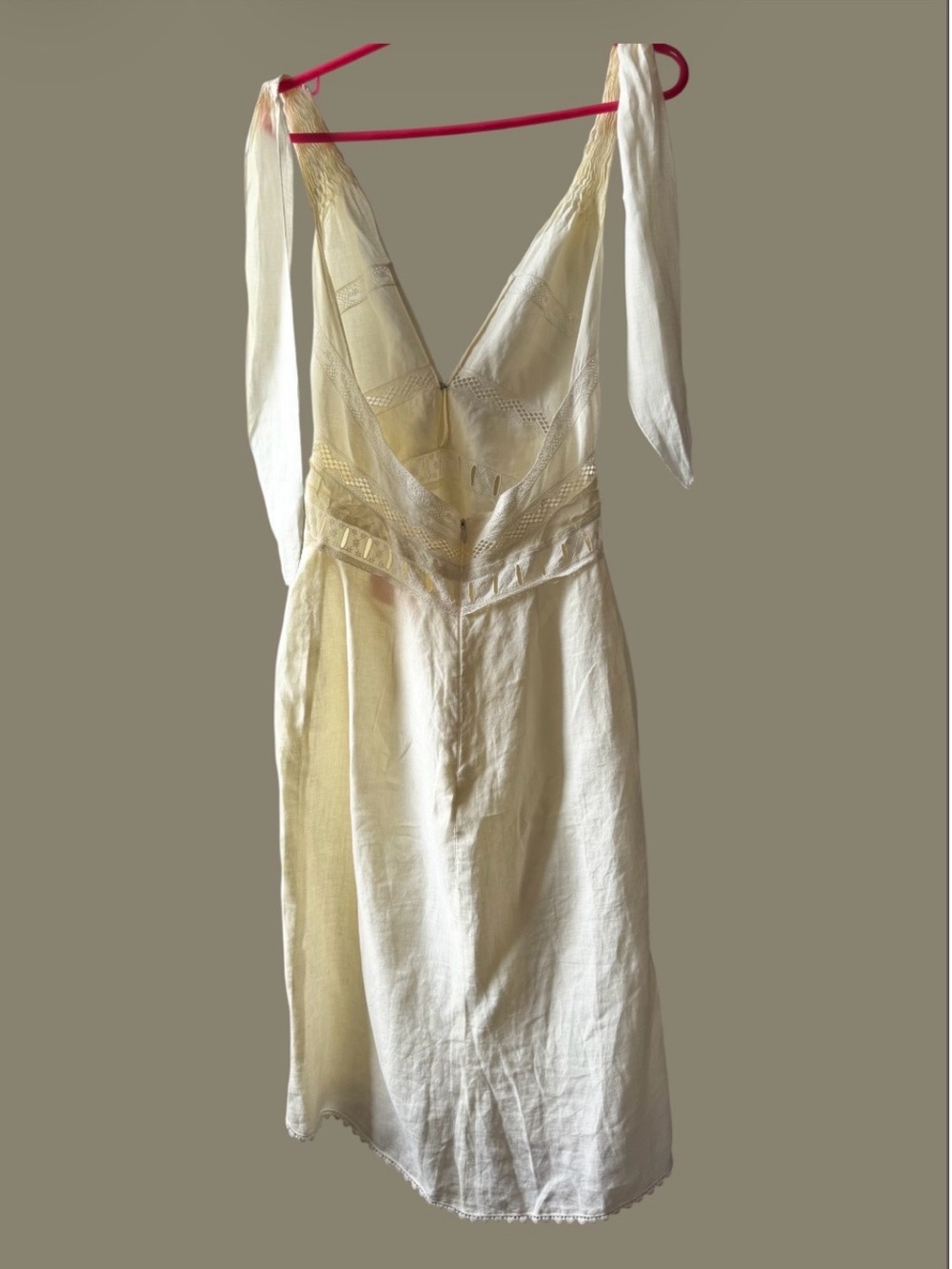 Chloe Cream Lace Insert Dress - Picture 9 of 10